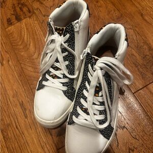 Women’s high top side zipper sneakers